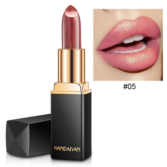 Lápiz labial con brillo impermeable de 9 colores