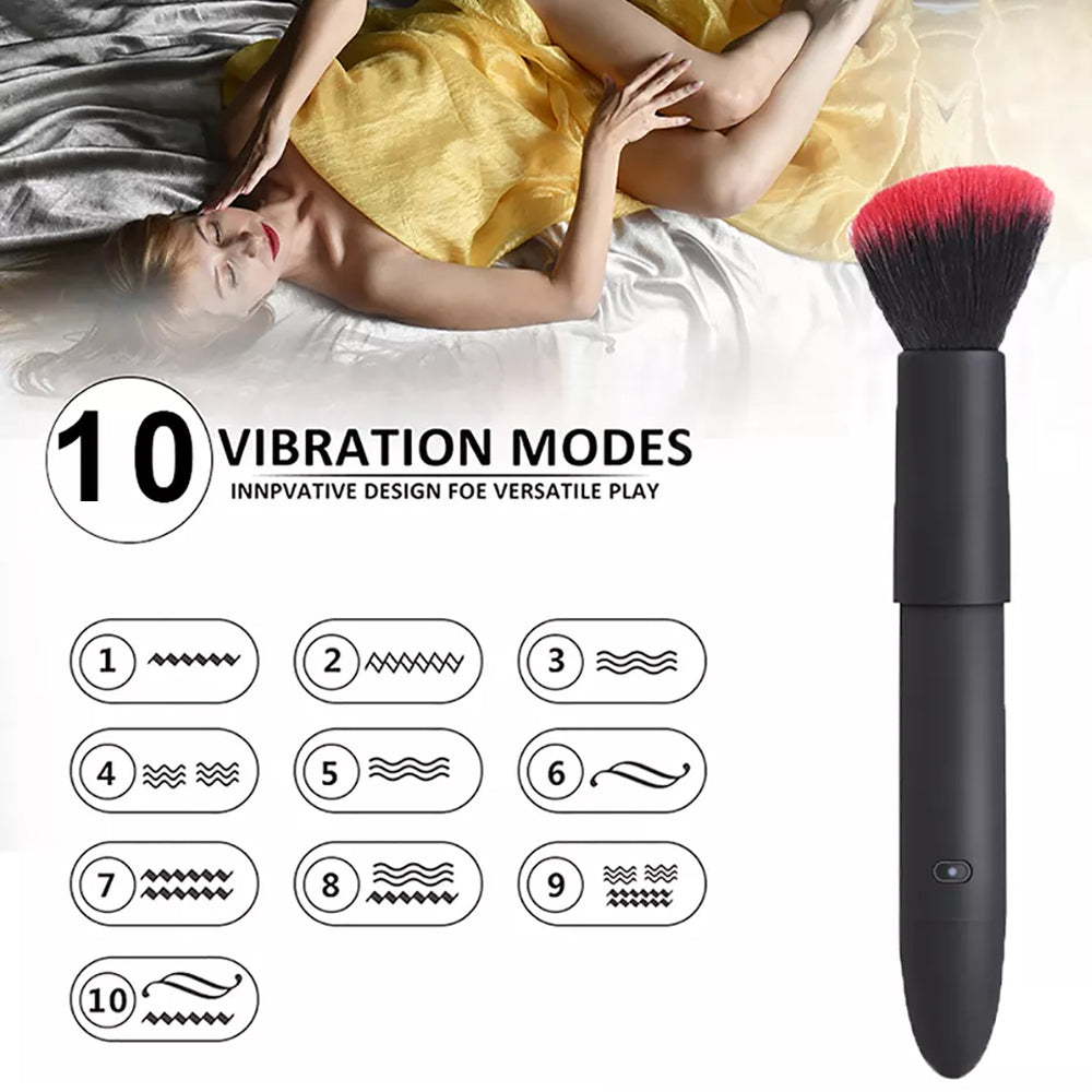 Pincel de maquillaje de silicona USB más vibrador tipo bala