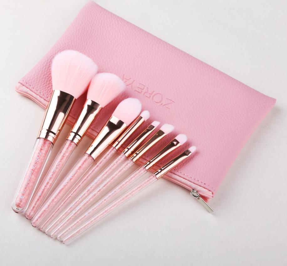 Pinceau de maquillage rose sables mouvants