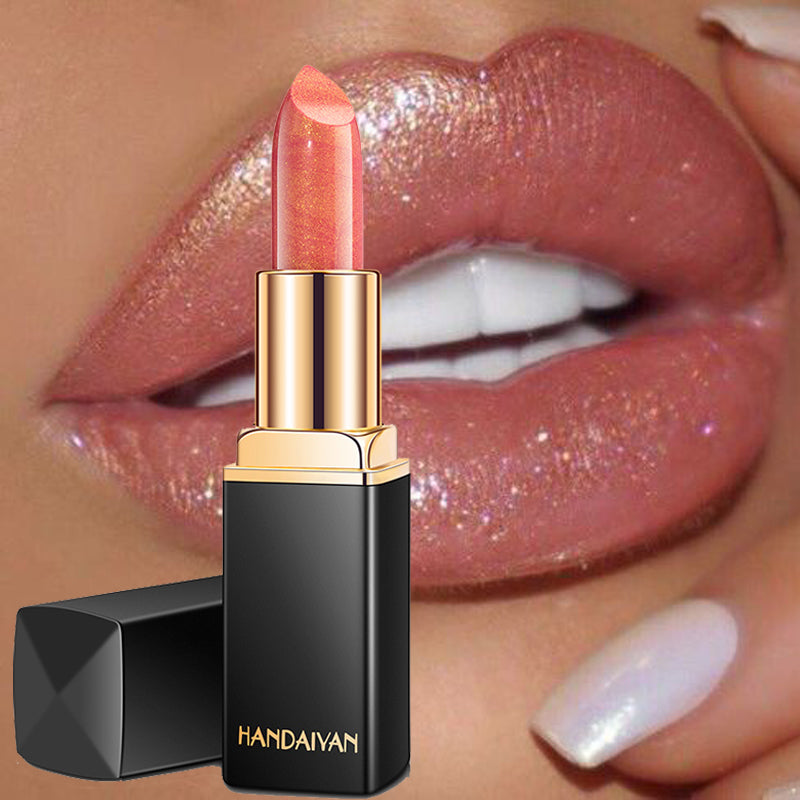 Lápiz labial con brillo impermeable de 9 colores